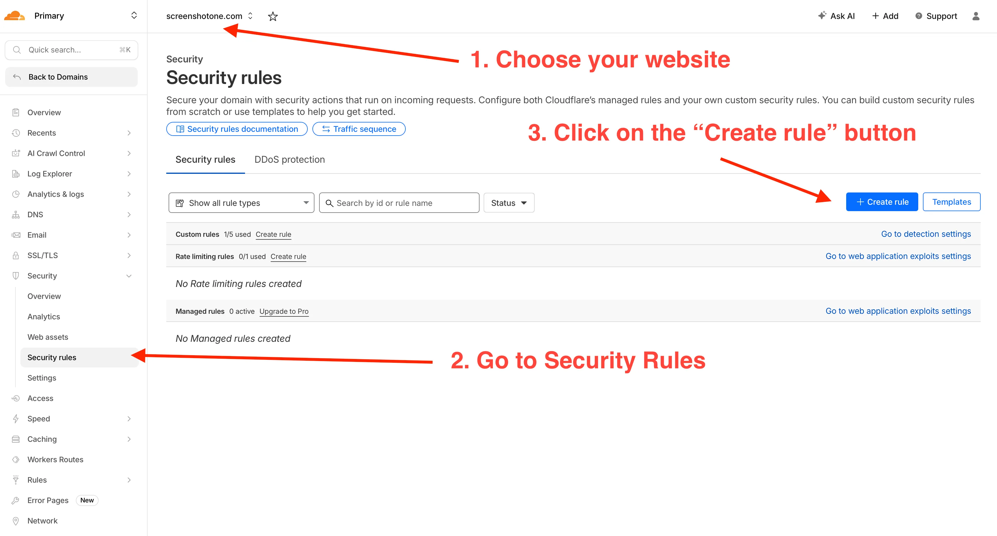 Cloudflare Security Rules