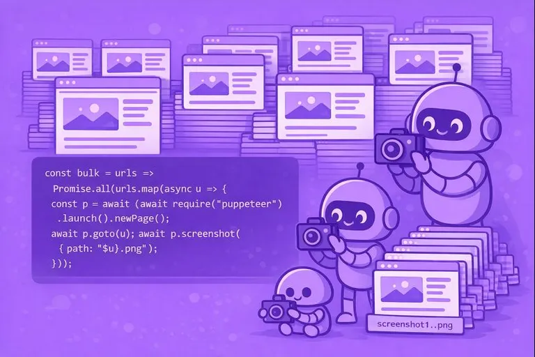How to take bulk screenshots with Puppeteer