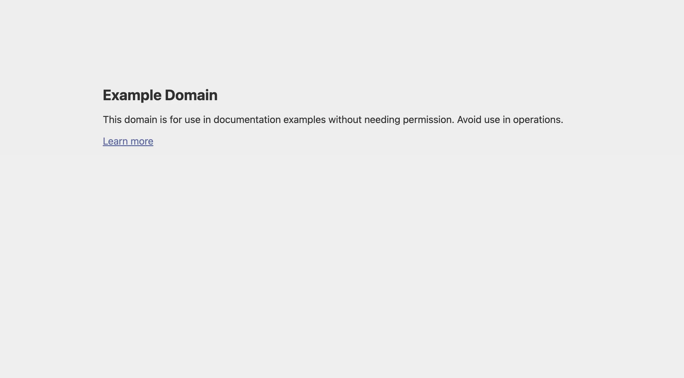 A screenshot of the example.com website