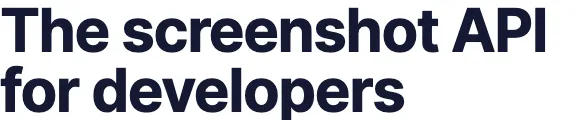 Element screenshot containing only the ScreenshotOne homepage heading