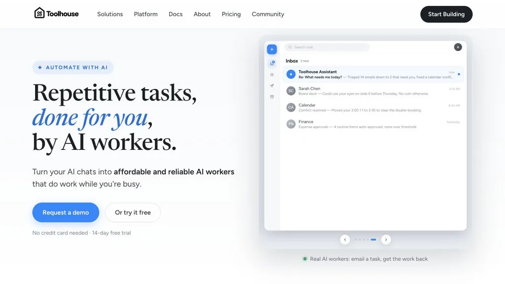 How Toolhouse gives AI workers eyes on the web with ScreenshotOne