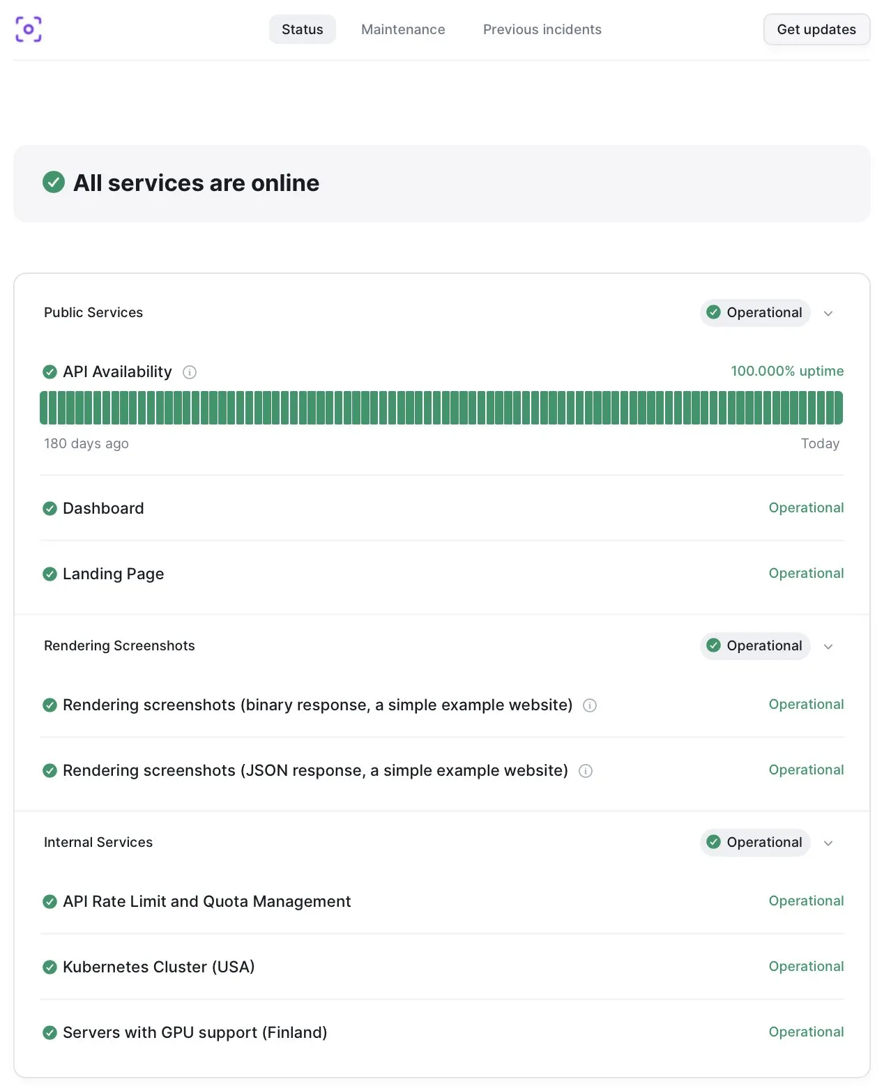 ScreenshotOne API was not affected