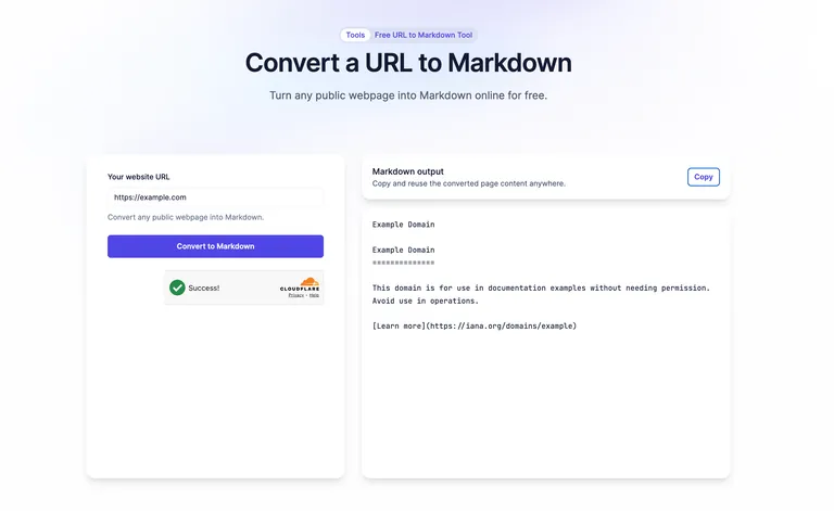 Added a URL to Markdown Tool