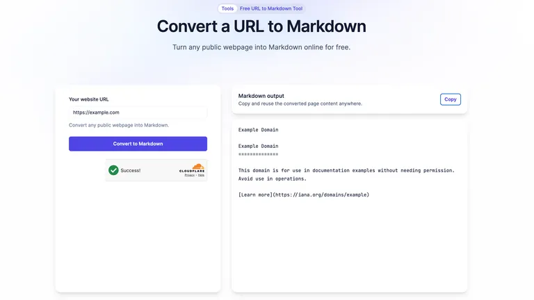 Added a URL to Markdown Tool