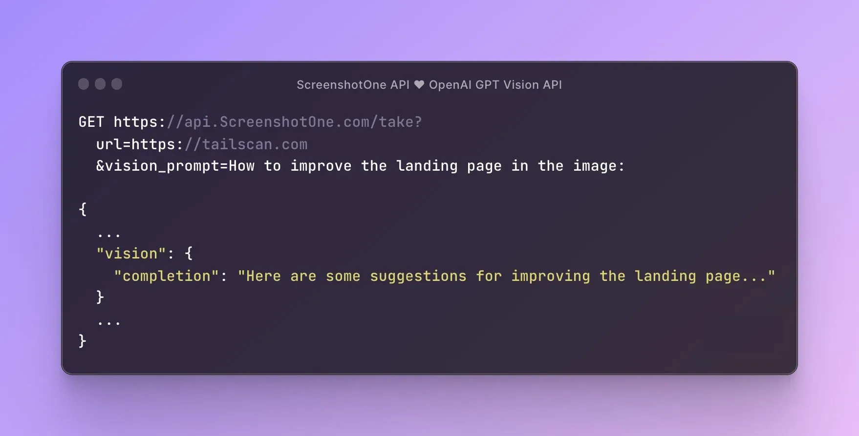Vision API Example